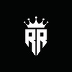RR logo monogram emblem style with crown shape design template 4206413 ...