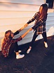 Best friends, friends, fall, plaid, models,poses, photography, tumblr ...