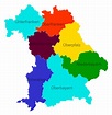 Regierungsbezirke Bayern Interactive Karte