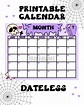 Cute dateless Pastel goth calendar Cute Calendar, Monthly Calendar, Dateless, Cute Stationary ...