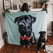 Custom Dog Blankets Personalized Pet Photo Blankets Painted Art ...