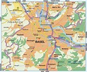 Map of Basle (City in Switzerland) | Welt-Atlas.de