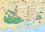 Map of Barcelona tourist attractions, sightseeing & tourist tour