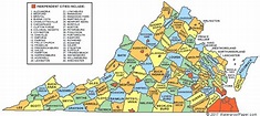 Virginia County Map - VA Counties - Map of Virginia