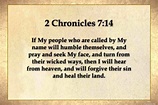 2 Chronicles 7 14 - Scripture on the Walls Print | Gospel quotes ...