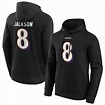 Men's Baltimore Ravens #8 Lamar Jackson Black Hoodie [NikeNFL_Ravens ...