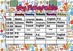 Timetable chart for class student profile chart - bdalegacy