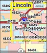 Nebraska ZIP Code Map including County Maps