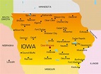 Iowa Map - Guide of the World