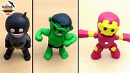 How to Make a Clay Super Heroes | Clay Doh Marvel Avengers Iron Man ...