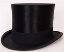 Vintage 1940s Black Brushed Silk Top Hat by Christys London Size 6 3/4