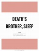 Death's brother, sleep | Picture Quotes