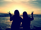 Such a beautiful sunset/best friend pic!!! This sunset was pretty ...