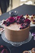 simple chocolate cake with berries and fresh flowers - nouba.com.au ...