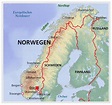 Norwegen Landkarte