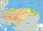 Honduras Physical Wall Map by GraphiOgre - MapSales