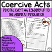 The Coercive Acts U.S. History American Revolution Comprehension Worksheet