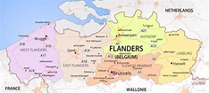 Map of flanders Belgium - Map flanders Belgium (Western Europe - Europe)