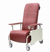 3 Position Reclining Mobile Geriatric Chair with Drop Down Armrests ...