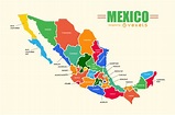 Mapa De Mexico Y Sus Estados Amazon Com Cool Buho Mapas Mexico Mapa ...