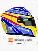 "Fernando Alonso Helmet 2021" Sticker by JageOwen | Redbubble