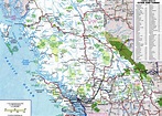 BC map. Free road map of BC province, Canada with cities and towns