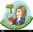 Retrato de Isaac Newton en ilustración de estilo de dibujos animados ...
