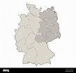 Mapa de Alemania dividido en Alemania Occidental y Oriental con mapa de ...