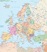 Mapa de Europa, capitales y principales ciudades