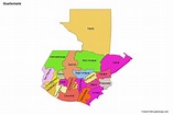 Sample Maps for Guatemala (colored) | Guatemala, Map, County map