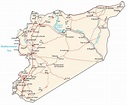 Syria Map - Cities and Roads - GIS Geography