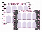 Pastel Goth Weekly Planner Printable Weekly Schedule - Etsy Singapore