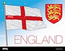 Inglaterra bandera nacional oficial y escudo de armas, Reino Unido ...