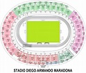 Stadio Diego Armando Maradona Seating Chart with Rows and Seat Numbers 2024