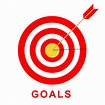 Target icon. Goal achieve concept on a white background. Vector ...