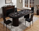 96" Texas Hold'em Casino Poker Table with Cup Holders Drop Box Chip ...