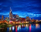 Nashville Skyline at Night 11x14 Photograph by Dan Holland - Pixels