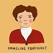 Next up in my portrait series! Emmeline Pankhurst, THE suffragette ...