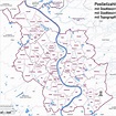 Köln Stadtplan Postleitzahlen PLZ-5 Topographie Stadtbezirke Stadtteile ...
