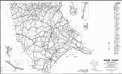 1962 Road Map of Moore County, North Carolina
