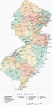 New Jersey Digital Vector Map with Counties, Major Cities, Roads ...