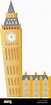 Una caricatura del Big Ben torre del reloj en Londres Imagen Vector de ...