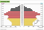 German demographics in a histogram. Based on the birth year of 5 year ...