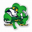 Notre Dame Fighting Irish "Shamrock Mascot" Precision Cut Decal / Sticker