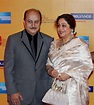 Mumbai: Actor Anupam Kher and wife Kirron Kher arrive at the 14th ...