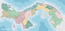 Mapa De Panama Con Sus Provincias Comarcas Y Capitales | Images and Photos finder