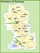Province of Potenza map - Ontheworldmap.com