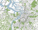 Mapa De La Ciudad De Amberes, Bélgica Stock de ilustración ...