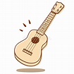 Ukulele vector. Illustration of an ukulele isolated on white background ...