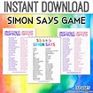 Simon Says Game for Kids, Movement Game for Kids, Indoor Activity for ...